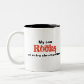2 Couleurs La tasse de café "mon fils bascule un chromosome (Gauche)