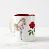 2 Couleurs La tasse de cheval de rose (Devant gauche)