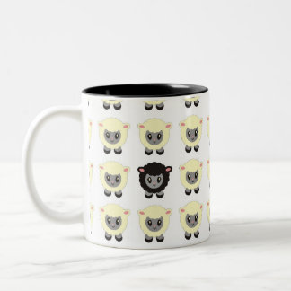 2 Couleurs La tasse de moutons noirs