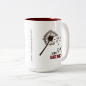 2 Couleurs La tasse de projet d'anniversaire (Devant droit)