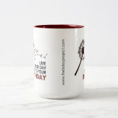 2 Couleurs La tasse de projet d'anniversaire (Centre)