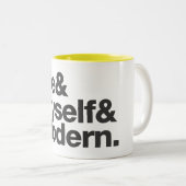 2 Couleurs La tasse de trois m/café (Devant droit)