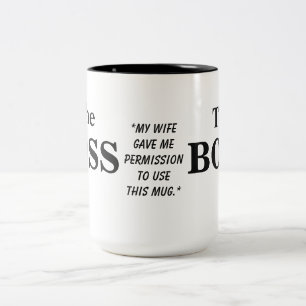 2 Couleurs La tasse d'humour de mari de patron