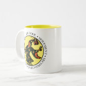 2 Couleurs La tasse d'imbécile avec le texte (Devant gauche)