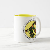 2 Couleurs La tasse d'imbécile avec le texte (Devant droit)