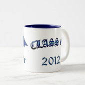 2 Couleurs La tasse du diplômé fait sur commande (Devant droit)