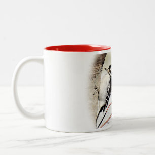 2 Couleurs La tasse duveteuse de thé de pivert personnalisent
