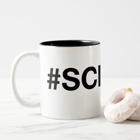 2 Couleurs La tasse nerd libre de #Science de gluten (Avec donut)