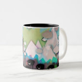 2 Couleurs la tasse noire de monstre (Devant droit)