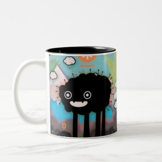 2 Couleurs la tasse noire de monstre (Gauche)