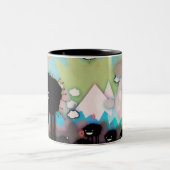 2 Couleurs la tasse noire de monstre (Centre)