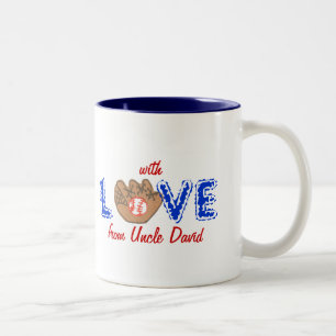2 Couleurs La tasse personnalisée d'amour de base-ball "avec"