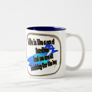 2 Couleurs La vie est comme une boîte de sardines… Tasse