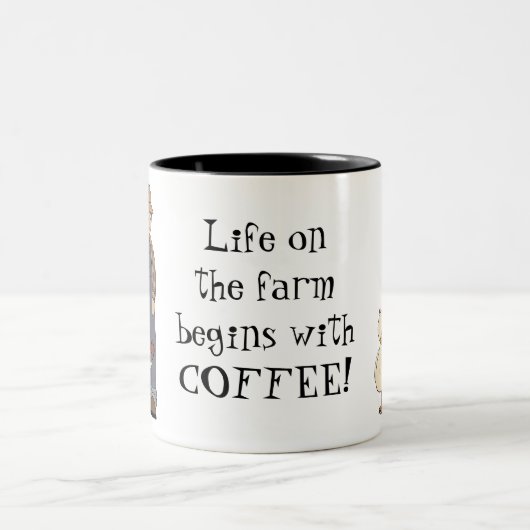 2 Couleurs La vie sur la tasse de ferme (Centre)