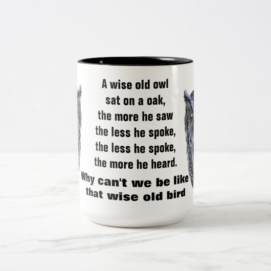2 COULEURS LA VIEILLE TASSE WISE OWL (Centre)