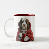 2 Couleurs Labradoodle, doré, bernedoodle tasse à café (Gauche)