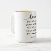 2 Couleurs L'amour soutient toute la tasse de choses (Devant gauche)