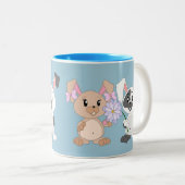 2 Couleurs Lapins - tasse (Devant droit)