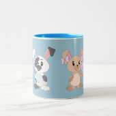 2 Couleurs Lapins - tasse (Centre)