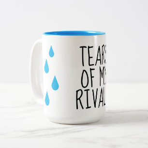 2 Couleurs Larmes de mes rivaux tasse de café drôle de sport