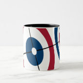 2 Couleurs Le bordage loge la tasse de café - rouge/bleu (Centre)