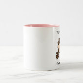 2 Couleurs Le brun fait sur commande de fille tresse la tasse (Centre)