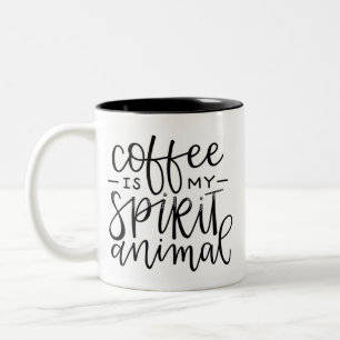 2 Couleurs Le café est ma tasse d'animal d'esprit