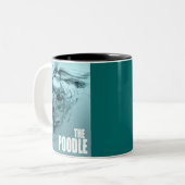 2 Couleurs Le caniche 11oz. Tasse (Devant gauche)