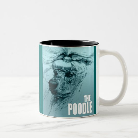 2 Couleurs Le caniche 11oz. Tasse (Droit)