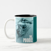 2 Couleurs Le caniche 11oz. Tasse (Gauche)