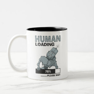 2 Couleurs Le chargement humain, attendent svp la tasse de