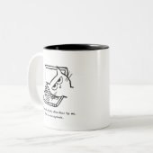 2 Couleurs Le chat fâché exige l'attention - tasse drôle de (Devant gauche)