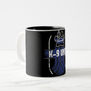 2 Couleurs Le chien policier K-9 amincissent la tasse de