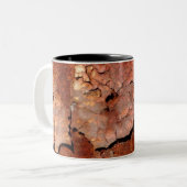 2 Couleurs Le cuivre rouillé s'écaille tasse (Devant gauche)