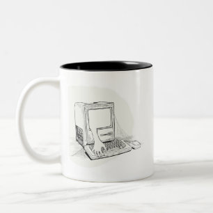 2 Couleurs Le fantôme dans ma tasse "de Mac antique" de