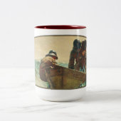 2 Couleurs Le filet d'harengs - 15oz en céramique. Tasse (Centre)