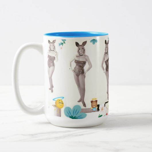 2 Couleurs Le lapin bouillonne tasse de café (Gauche)