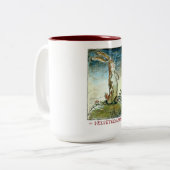 2 Couleurs Le lapin de velventine - tasse à deux tons (Devant gauche)