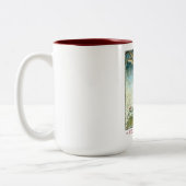 2 Couleurs Le lapin de velventine - tasse à deux tons (Gauche)