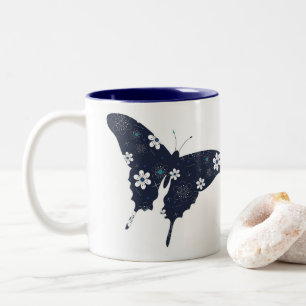 2 Couleurs Le meilleur papillon de bleu de tasse de la