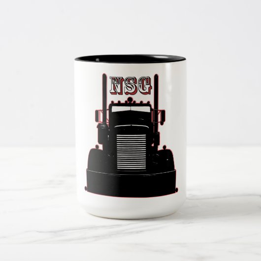 2 Couleurs Le nez d'aiguille de Peterbilt éditent la tasse #3 (Centre)