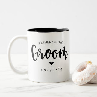 2 Couleurs Le père de la tasse de marié personnalisent votre