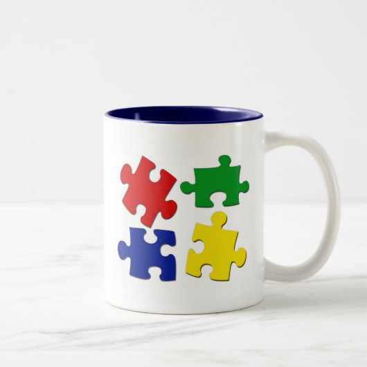 2 Couleurs Le puzzle rapièce la tasse (Droit)