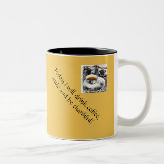 2 Couleurs Le sourire et soit tasse reconnaissante