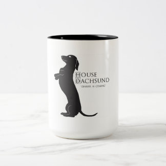 2 Couleurs Le teckel "dîner de Chambre est prochaine" tasse