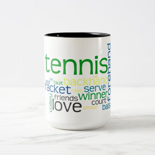 2 Couleurs Le tennis nomme la tasse (Centre)