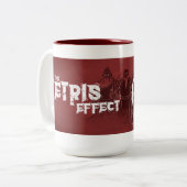 2 Couleurs L'effet de Tetris - tasse d'extra large (Devant gauche)