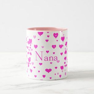 2 Couleurs Les coeurs de Nana autour de moi tasse