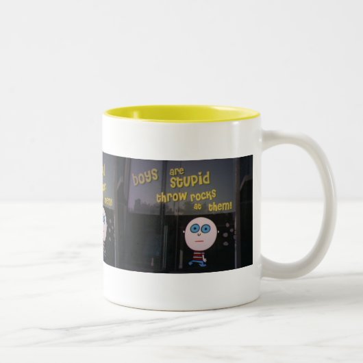2 Couleurs Les garçons sont tasse stupide (Droit)