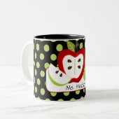 2 Couleurs Les points d'Apple ont personnalisé la tasse de (Devant gauche)